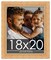 18x20 Natural Modern Bamboo Picture Frame - UV Acrylic, Foam Board Backing, Hanging Hardware